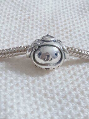 Pompompurin Dog Charm Silver Charm For Pandora Bracelet